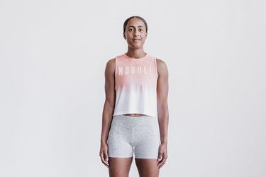 Nobull Muscle Women's Tank Tops Coral | Australia (GH1784)